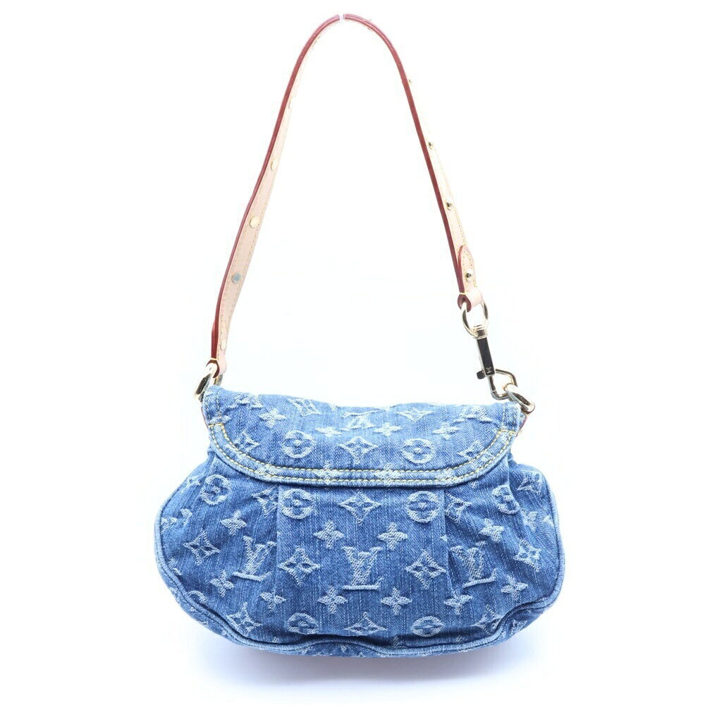 LOUIS VUITTON Monogram Denim Sunset Shoulder Bag Indigo Blue